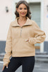 Half Zipper Kangaroo Pocket Sweatshirt